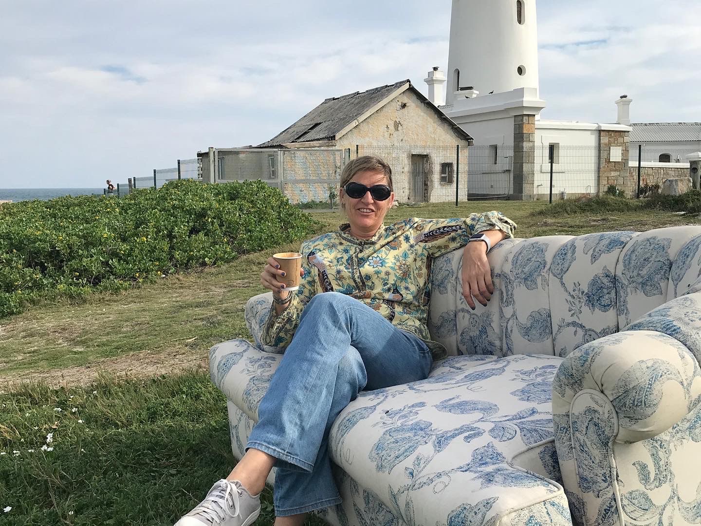 Erica Ellis at the St Francis Bay lighthouse