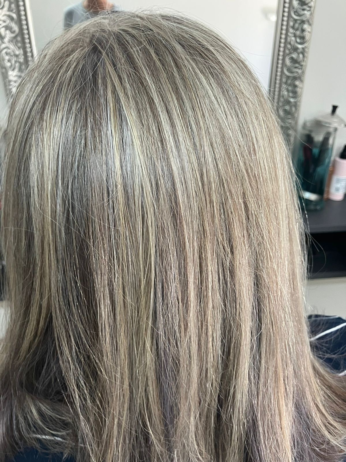 Multi-tonal blonde highlights with cool ash base
